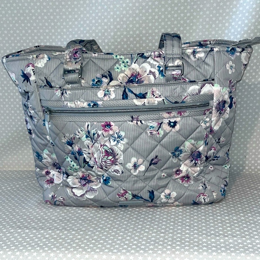 Vera Bradley Work Tote Laptop Bag Performance Twill Park Stripe